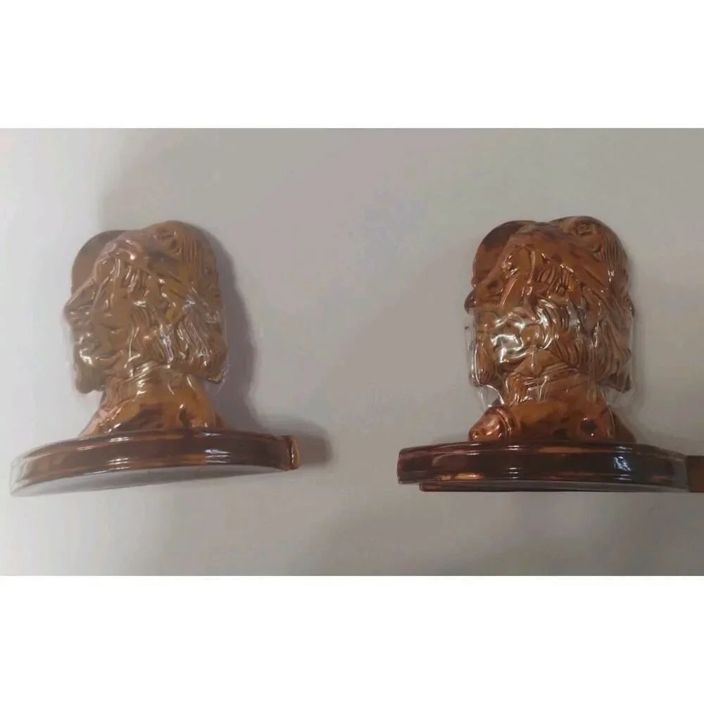 Indigenous / Native American Style Ceramic Book Ends 2 Sets Of 2